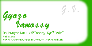 gyozo vamossy business card